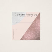 バラ金ゴールドピンクグリッタージオハートヘアクリップ表示 (正面)