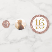 バラ金ゴールドピンクグリッタースイート16名前と写真 コンフェッティ (正面)