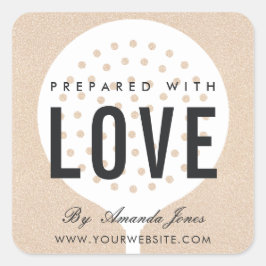 バラ金ゴールドピンクグリッタースキマー スクエアシール