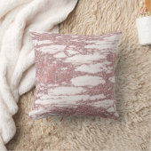 バラ金ゴールドピンクグリッタースパークリー大理石グラムトレンディー クッション (ブランケット)