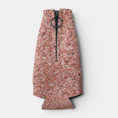 バラ金ゴールドピンクグリッタースパークルモノグラム名 ボトルクーラー (裏面)