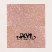 バラ金ゴールドピンクグリッタートレンディー爪、 ネイルラッシュ 名刺 (外部フラット)