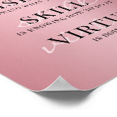 バラ金ゴールドピンクグリッタードリップやる気を起こさせる引用文 ポスター (角)