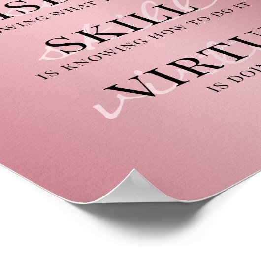 バラ金ゴールドピンクグリッタードリップやる気を起こさせる引用文 ポスター (角)