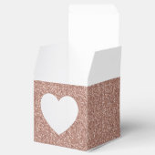 バラ金ゴールドピンクグリッターハートXOXOありがとうパーティー フェイバーボックス (オープン)