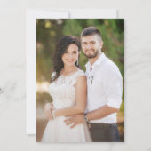 バラ金ゴールドピンクグリッターバルーンブライダルシャワー写真 招待状 (裏面)