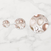 バラ金ゴールドピンクグリッターバルーン誕生日パーティー コンフェッティ (正面)