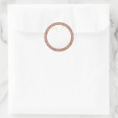 バラ金ゴールドピンクグリッターパーソナライズされたの好意 ラウンドシール (バッグ)