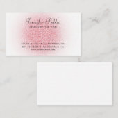 バラ金ゴールドピンクグリッターモダンエレガントテンプレート 名刺 (正面/裏面)