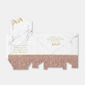 バラ金ゴールドピンクグリッターモダン誕生日スウィート16 フェイバーボックス (折り畳みなし)