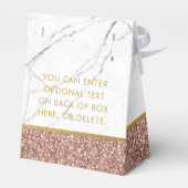 バラ金ゴールドピンクグリッターモダン誕生日スウィート16 フェイバーボックス (裏面サイド)