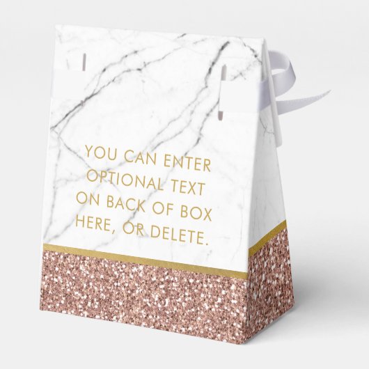 バラ金ゴールドピンクグリッターモダン誕生日スウィート16 フェイバーボックス (裏面サイド)