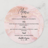 バラ金ゴールドピンクグリッターラウンド結婚ズ メニュー (正面)