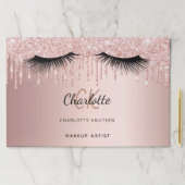 バラ金ゴールドピンクグリッター事業紙ランチョンマット ペーパーパッド (インサイチュ)