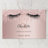 バラ金ゴールドピンクグリッター事業紙ランチョンマット ペーパーパッド (正面)