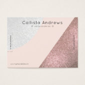 バラ金ゴールドピンクグリッター図形ハートブレスレットディスプレイ (正面)