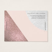 バラ金ゴールドピンクグリッター図形ハートブレスレットディスプレイ (裏面)