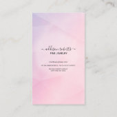 バラ金ゴールドピンクグリッター気にジュエリービジネスCa 名刺 (裏面)