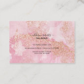 バラ金ゴールドピンクグリッター気にジュエリー 名刺 (裏面)