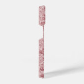 バラ金ゴールドピンクグリッター パーソナライズされた iPhoneケース (右側面)