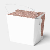 バラ金ゴールドピンクグリッターXOXOミニテイクアウトパーティー フェイバーボックス (裏面サイド)