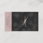 バラ金ゴールドピンクシザーズブラックピンク美容師 名刺 (裏面)