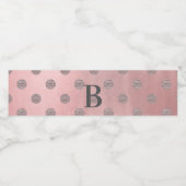 バラ金ゴールドピンクシャイングラム水玉模様シモダンック ペットボトルラベル (シングルラベル)