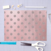 バラ金ゴールドピンクシャイングラム水玉模様シモダンック 薄葉紙 (クラフト)