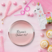 バラ金ゴールドピンクシャインパーソナライズされたカスタムパーティー ペーパープレート (パーティー)