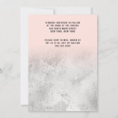 バラ金ゴールドピンクシルバースターオブデイビッドバルミツワー 招待状 (裏面)