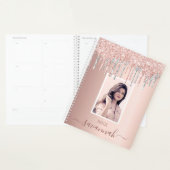 バラ金ゴールドピンクシルバードリップフォト プランナー手帳 (ディスプレー)