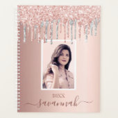 バラ金ゴールドピンクシルバードリップフォト プランナー手帳 (正面)