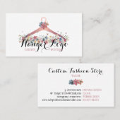 バラ金ゴールドピンクシーストレステーラーフローラハンガー 名刺 (正面/裏面)