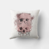 バラ金ゴールドピンクスカルドリップインク(ばちゃばちゃ)跳ねるグラフィック クッション (裏面)