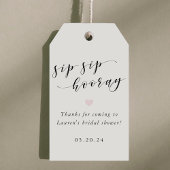 バラ金ゴールドピンクスクイストホレーブライダルシャワーの好意 ギフトタグ