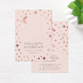 バラ金ゴールドピンクスターズムーンイヤリングネックレスディスプレイ (デスク)