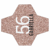 バラ金ゴールドピンクスパークリーの番号と名前 サッカーボール (フラット)