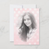 バラ金ゴールドピンクスパークルスウィート16誕生日写真 招待状 (裏面)