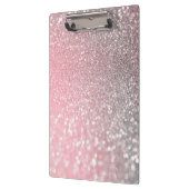 バラ金ゴールドピンクスパークルラグジュアリートレンディーグリッター クリップボード (左)
