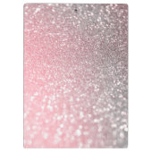 バラ金ゴールドピンクスパークルラグジュアリートレンディーグリッター クリップボード (裏面)