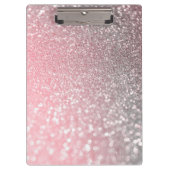 バラ金ゴールドピンクスパークルラグジュアリートレンディーグリッター クリップボード (正面)