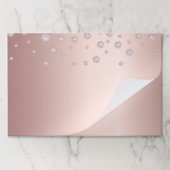 バラ金ゴールドピンクダイヤガーリーン紙ランチョンマット ペーパーパッド (折り畳み)