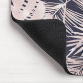 バラ金ゴールドピンクダークトロピカルパーム葉ツリー マウスパッド (コーナー)