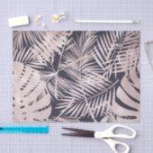 バラ金ゴールドピンクダークトロピカルパーム葉ツリー 薄葉紙 (クラフト)