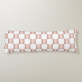 バラ金ゴールドピンクチェッカーボードパターン ボディピロー (裏面)