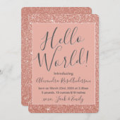 バラ金ゴールドピンクハローワールドベビーガールアナウンス シーズンカード (正面/裏面)