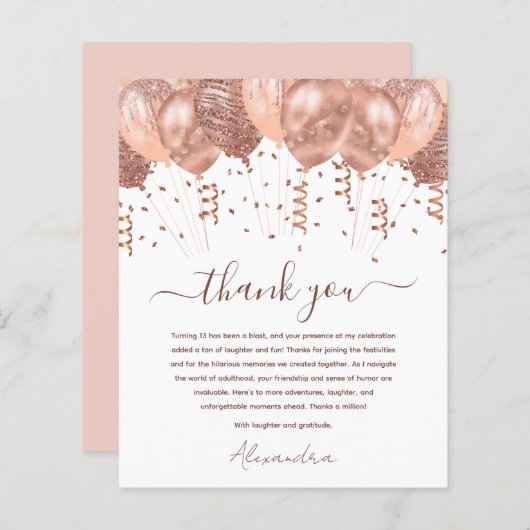 バラ金ゴールドピンクバルーン13thバースデーパーティー (正面/裏面)