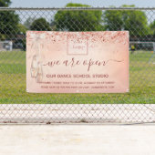 バラ金ゴールドピンクバレエダンススクールを再開 横断幕 (インサイチュ)