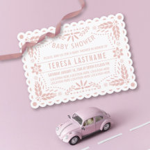 バラ金ゴールドピンクパペルピカドホワイトベビーガールシャワー