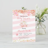 バラ金ゴールドピンクパンプキンベビー散水招待状 招待状 (スタンド正面)